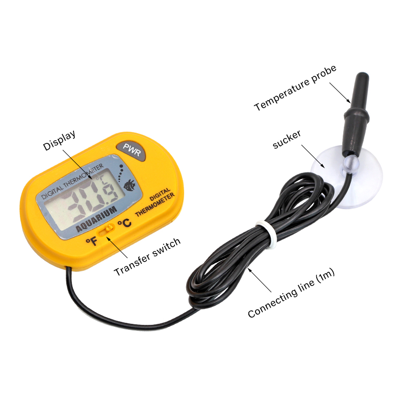 Fish Tank Thermometer LCD Digi - Marine Aquarium Hydrometer ulasan dan harga