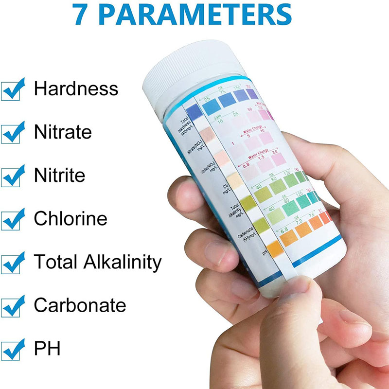 7-IN-1 Aquarium Test Strips 10 - Marine Aquarium Water Test Kit ulasan dan harga