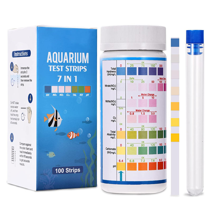 7-IN-1 Aquarium Test Strips 10 - Marine Aquarium Water Test Kit ulasan dan harga