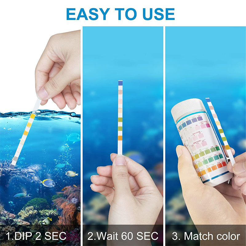 7-IN-1 Aquarium Test Strips 10 - Marine Aquarium Water Test Kit ulasan dan harga