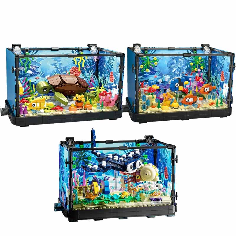 Fish Tank Building Block Set w - Aquarium Marine Tank ulasan dan harga