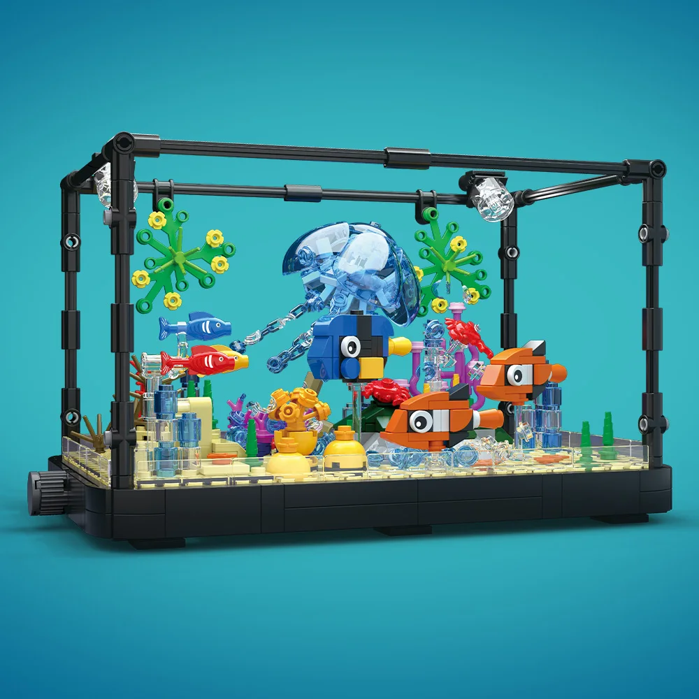 Fish Tank Building Block Set w - Aquarium Marine Tank ulasan dan harga