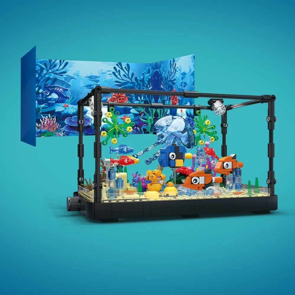 Fish Tank Building Block Set w - Aquarium Marine Tank ulasan dan harga