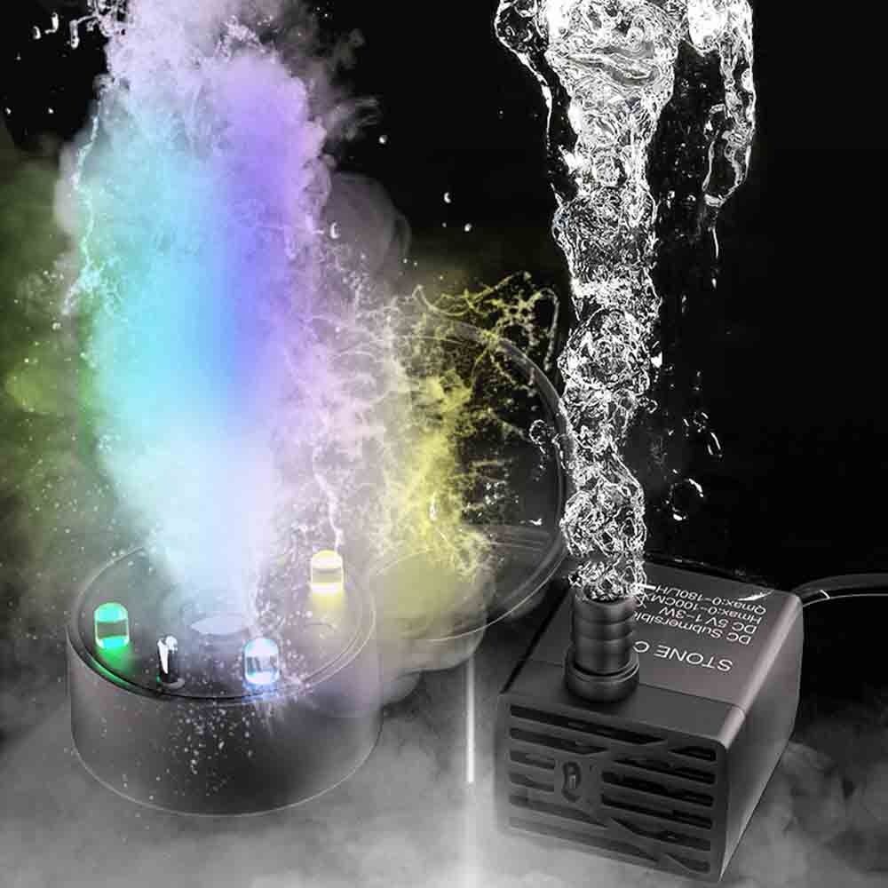 2-IN-1 Mist Maker Colorful LED - Aquarium Marine Tank ulasan dan harga